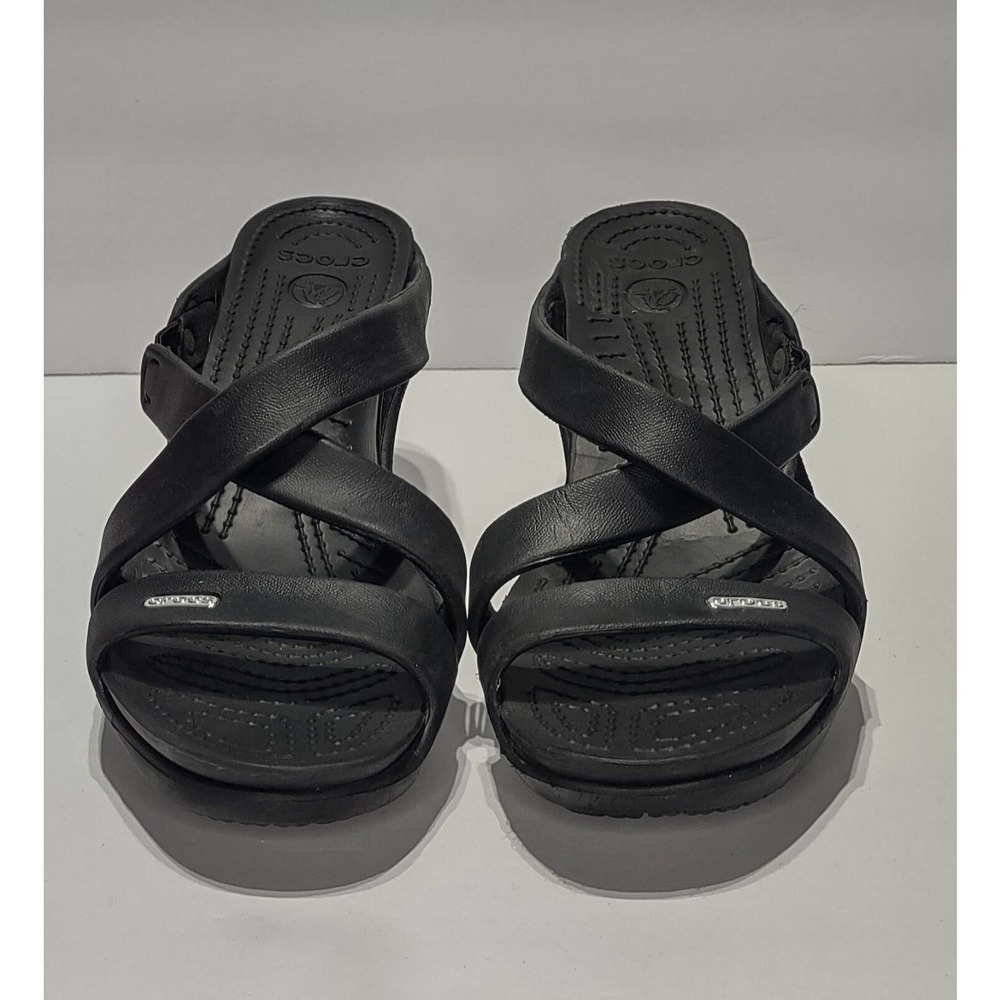 Crocs Shoes Cyprus Iv Black Heels Women's size 9